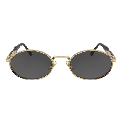 Prada SPR 65ZS ZVN-09T Oval Shape Pale Gold Dark Grey